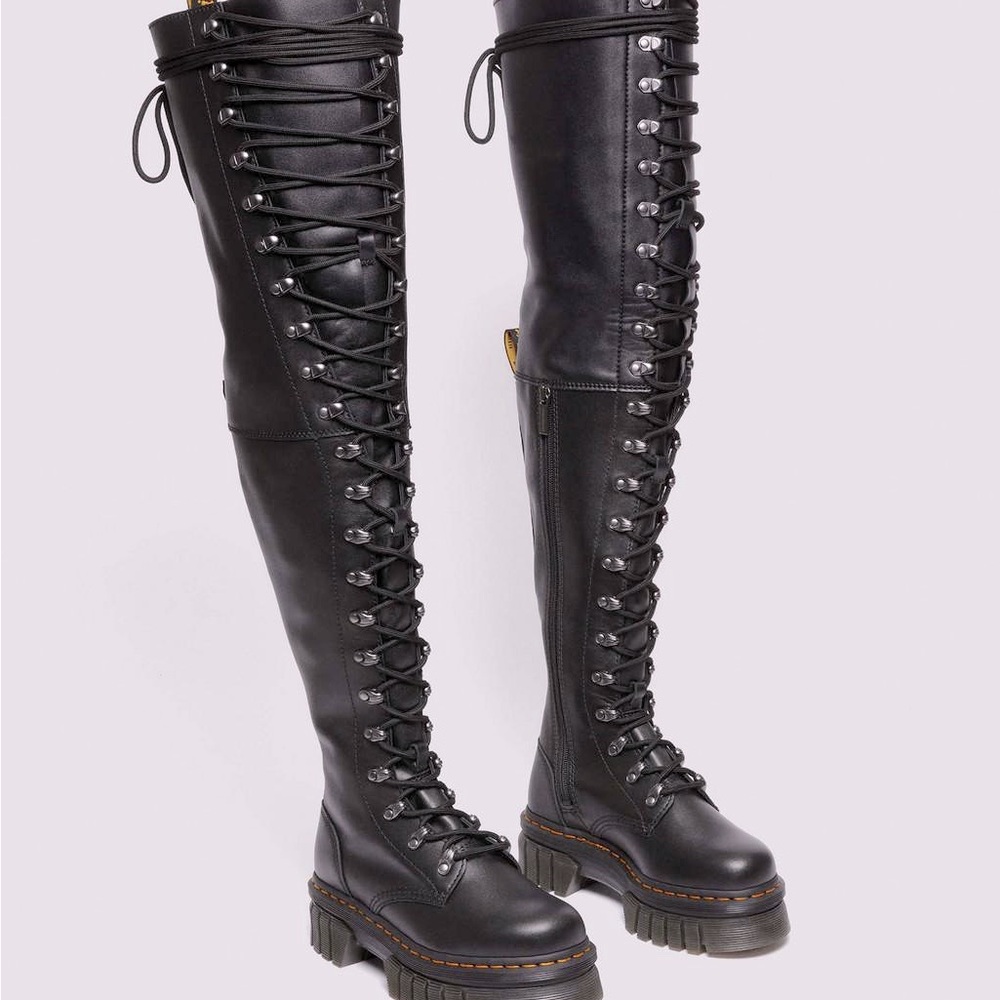 Rare thigh high Doc Marten Audrick 22I Chelsea platform boots
NWOT
